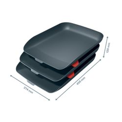 Set 3 bandejas de sobremesa Leitz Cosy, gris