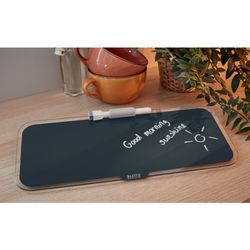 Cozy Schreibtischset aus Glas, grau