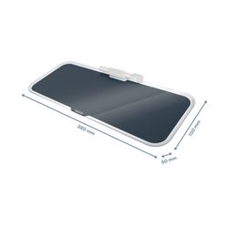 Cozy Schreibtischset aus Glas, grau