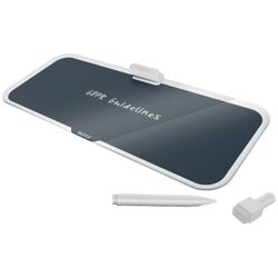 Cozy Schreibtischset aus Glas, grau