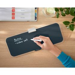 Cozy Schreibtischset aus Glas, grau