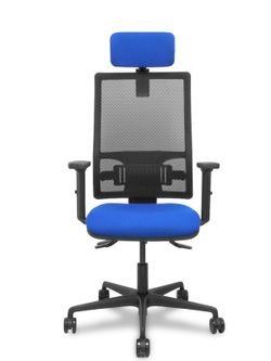 Silla de oficina ergonómica con mecanismo asincro y regulable en altura