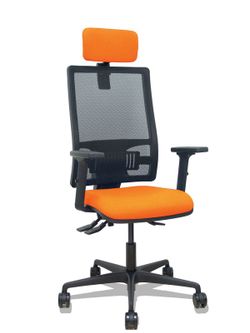 Silla de oficina ergonómica con mecanismo asincro y regulable en altura