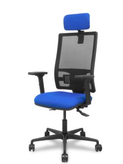 Silla de oficina ergonómica con mecanismo asincro y regulable en altura