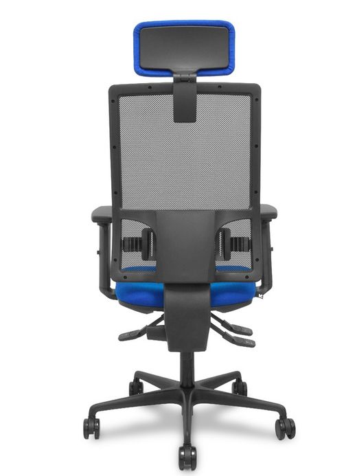 Silla de oficina ergonómica con mecanismo asincro y regulable en altura