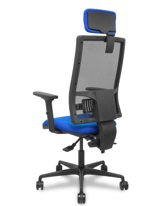 Silla de oficina ergonómica con mecanismo asincro y regulable en altura