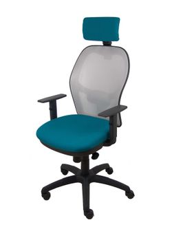 Silla de oficina ergonómica con mecanismo sincro, brazos regulables y ajustable en altura