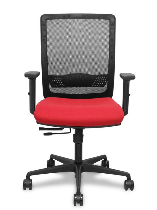 Silla de oficina ergonómica con mecanismo sincro con traslack, brazos regulables en 2D y ajustable en altura