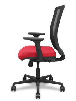Silla de oficina ergonómica con mecanismo sincro con traslack, brazos regulables en 2D y ajustable en altura