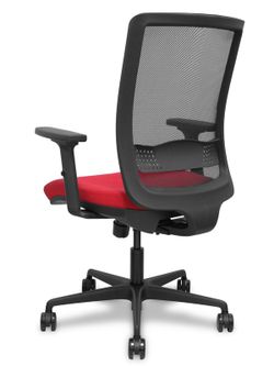Silla de oficina ergonómica con mecanismo sincro con traslack, brazos regulables en 2D y ajustable en altura