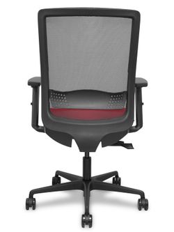 Silla de oficina ergonómica con mecanismo sincro con traslack, brazos regulables en 2D y ajustable en altura