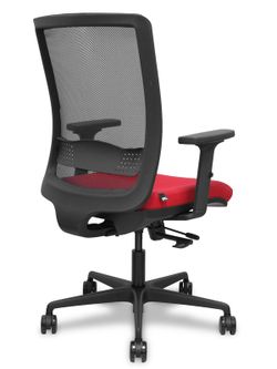Silla de oficina ergonómica con mecanismo sincro con traslack, brazos regulables en 2D y ajustable en altura