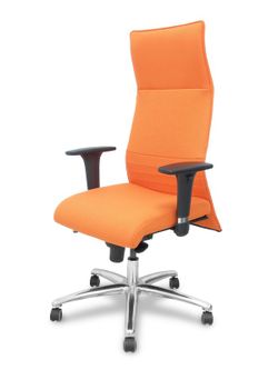 Sillón de dirección ergonómico con mecanismo sincro y regulable en altura, especial para personas de envergadura (hasta 160 kgs)