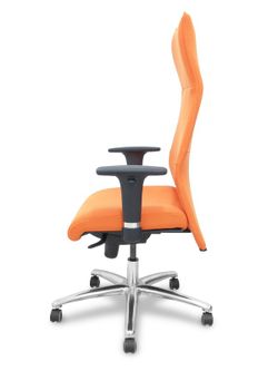 Sillón de dirección ergonómico con mecanismo sincro y regulable en altura, especial para personas de envergadura (hasta 160 kgs)