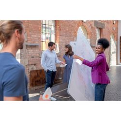 Move&Meet mobile bulletin board and magnetic whiteboard system