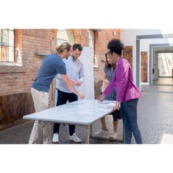 Move&Meet mobile bulletin board and magnetic whiteboard system