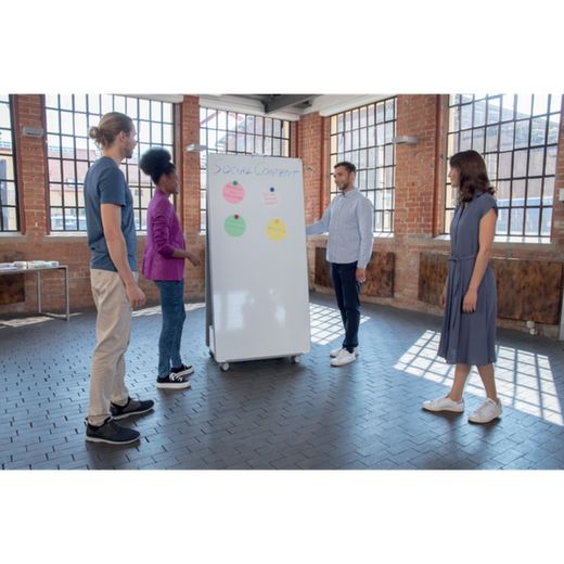 Move&Meet mobile bulletin board and magnetic whiteboard system