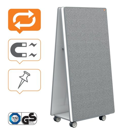 Move&Meet mobile bulletin board and magnetic whiteboard system