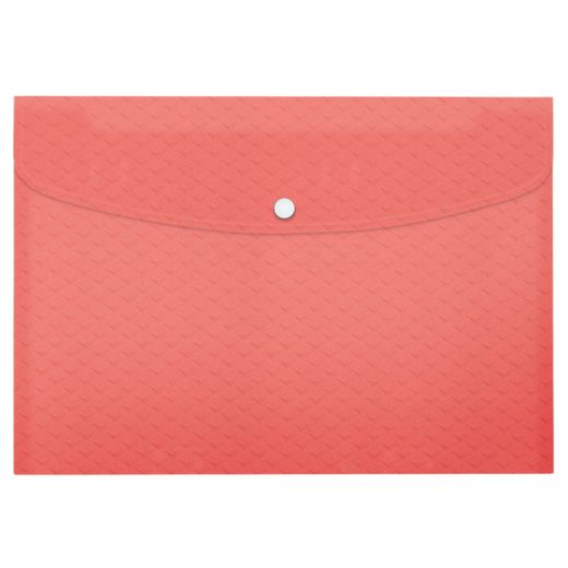 Busta PP Colour'Breeze A4+ 3 pezzi, corallo