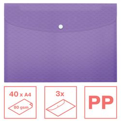 Umschlag PP Colour'Breeze A4+ 3 Stück, lavendel