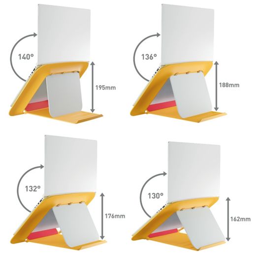 Leitz Ergo Cosy supporto per laptop regolabile, giallo