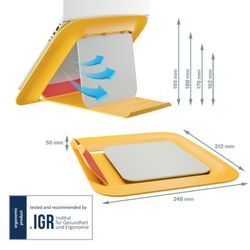 Leitz Ergo Cosy supporto per laptop regolabile, giallo