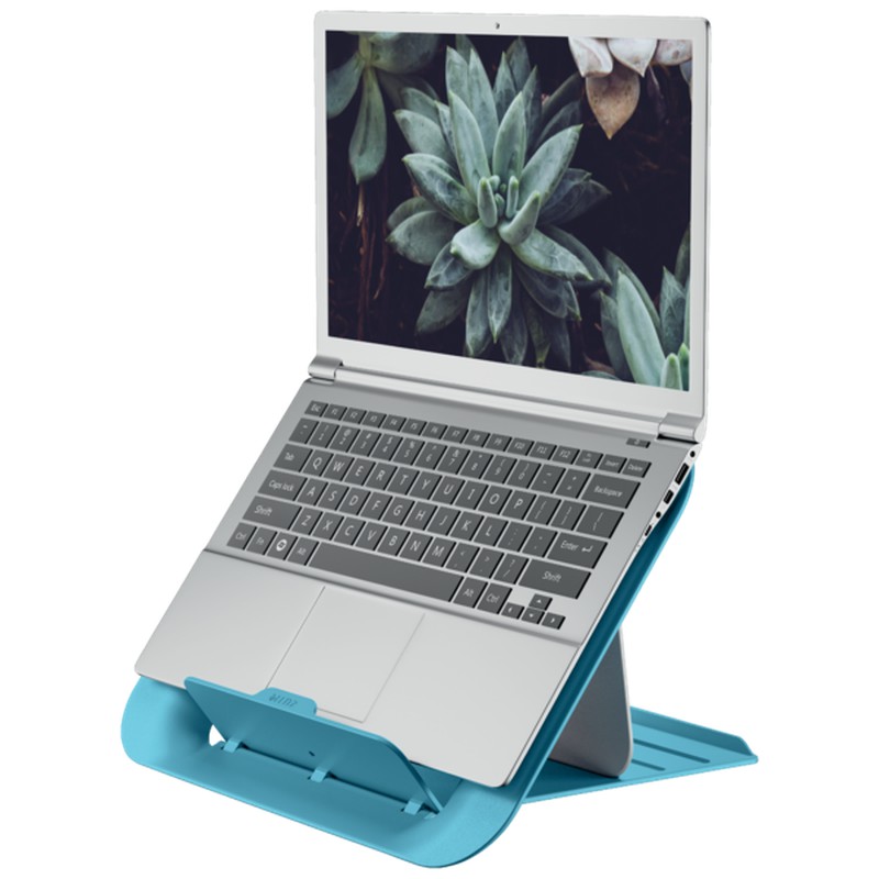 Soporte ordenador portátil ajustable Leitz Ergo Cosy, azul — KounterPRO