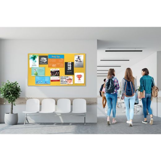 Placa de feltro widescreen NOBO Impression Pro 1550x870mm, amarelo