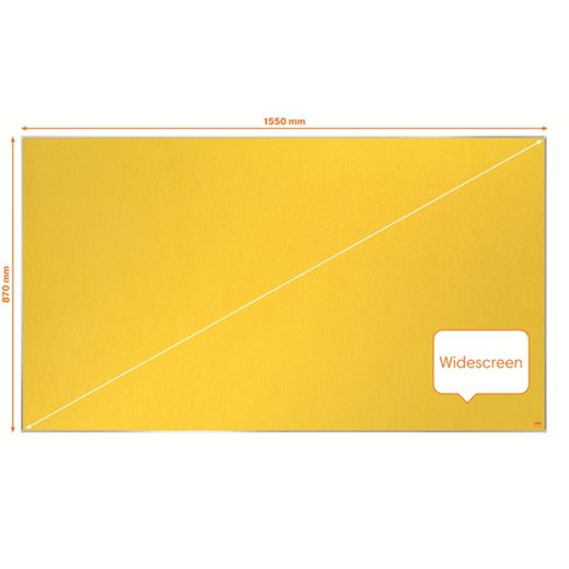 Placa de feltro widescreen NOBO Impression Pro 1550x870mm, amarelo