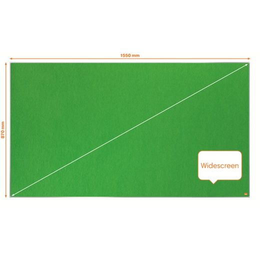 Placa de feltro widescreen NOBO Impression Pro 1550x870mm, verde