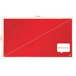 NOBO Impression Pro panneau feutre panoramique 710x400mm, rouge