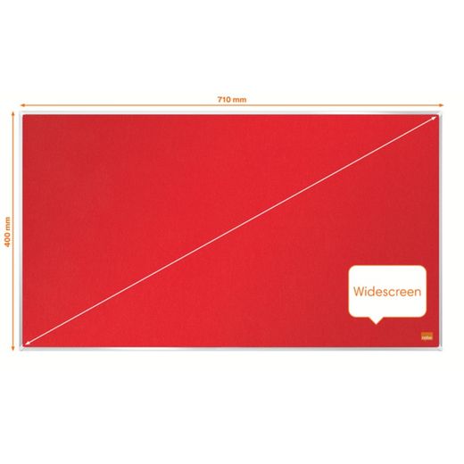 NOBO Impression Pro panneau feutre panoramique 710x400mm, rouge