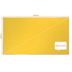 Painel de feltro panorâmico NOBO Impression Pro 1220x690mm, amarelo