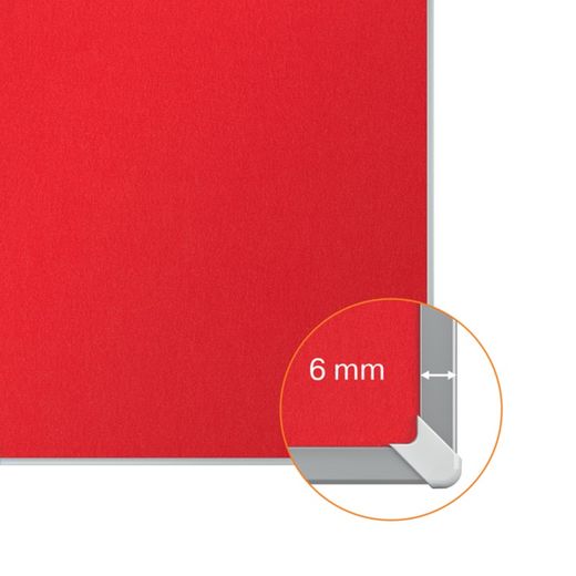 Painel de feltro panorâmico NOBO Impression Pro 1220x690mm, vermelho