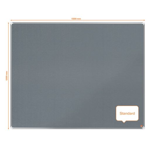 Plateau en feutre NOBO Premium Plus 1500x1200mm, gris