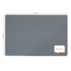 NOBO Premium Plus Filzplatte 1800x1200mm, grau