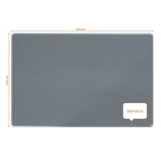 NOBO Premium Plus Filzplatte 1800x1200mm, grau