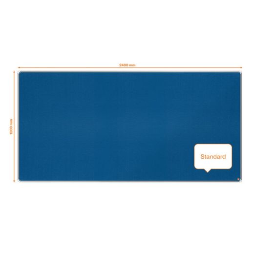 NOBO Premium Plus viltbord 2400x1200mm, blauw