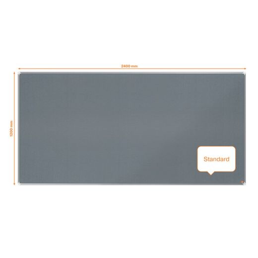 NOBO Premium Plus Filzplatte 2400x1200mm, grau