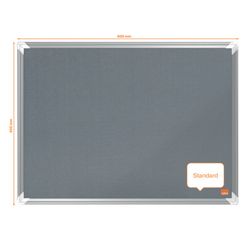 Panneau de feutre NOBO Premium Plus 600x450mm, gris