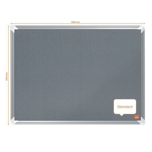 Panneau de feutre NOBO Premium Plus 600x450mm, gris