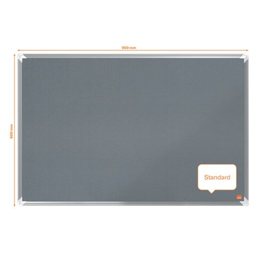 Panneau de feutre NOBO Premium Plus 900x600mm, gris