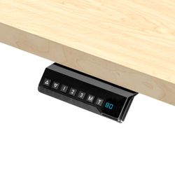 Højdejusterbar bordplade Ahorn 100x80cm (kun skift model)