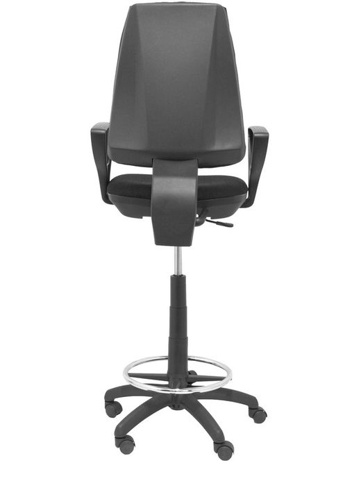 Taburete de oficina ergonómico con mecanismo de contacto permanente y regulable en altura color negro