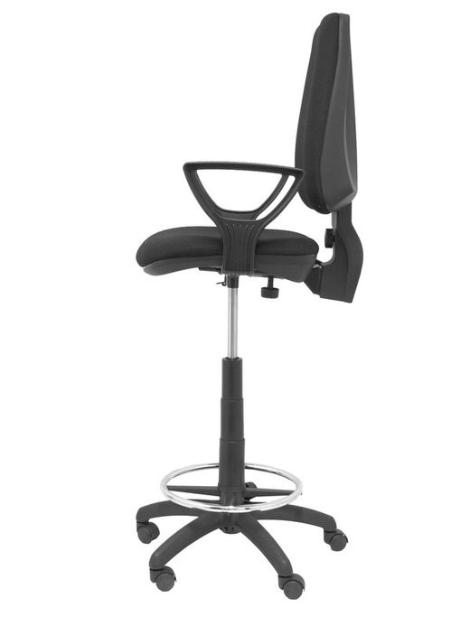 Taburete de oficina ergonómico con mecanismo de contacto permanente y regulable en altura color negro
