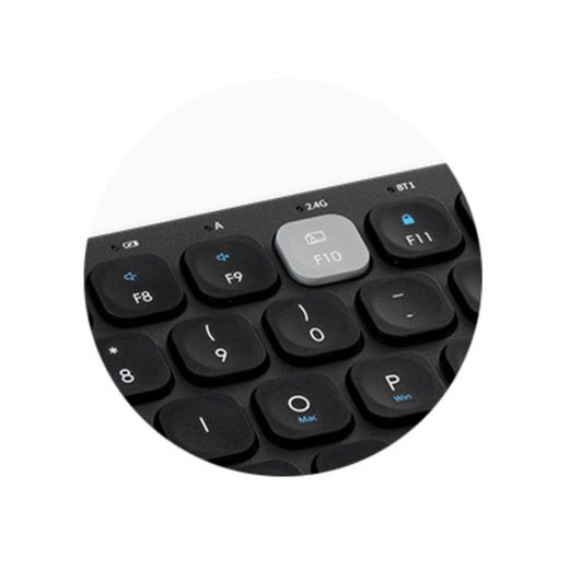 Teclado compacto multidispositivo con tecnología inalámbrica dual
