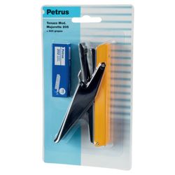 Petrus mini Majorette tang 205 + 1 æske hæfteklammer 202 (blister) assorterede farver
