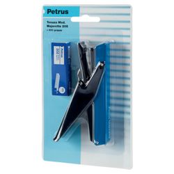 Petrus mini Majorette tang 205 + 1 æske hæfteklammer 202 (blister) assorterede farver