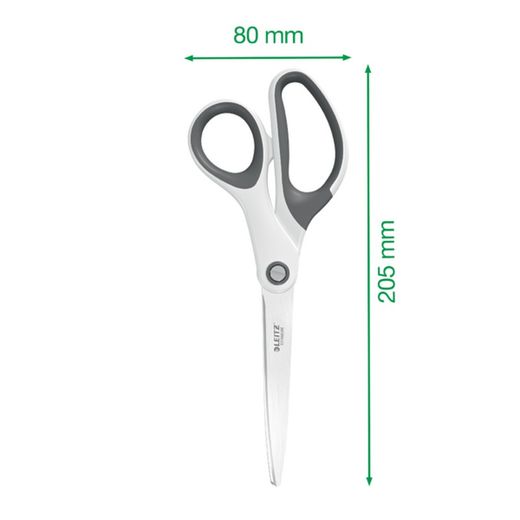 Ciseaux Leitz WOW (blister) Titane, 205mm, rouge