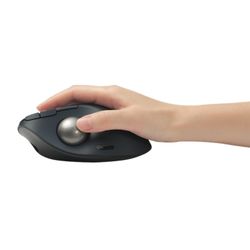 Trackball sans fil TB550 Profit® Ergo Kensington, batterie rechargeable, noir et argent